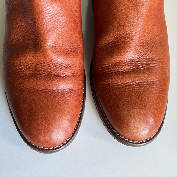 Madewell Sidney Chestnut Brown Knee High Back Zip Tall Riding Boots Size 8 - Picture 6 of 16